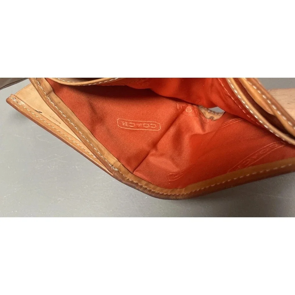 Vintage Coach‎ Canvas Leather Men's Signature Print Wallet